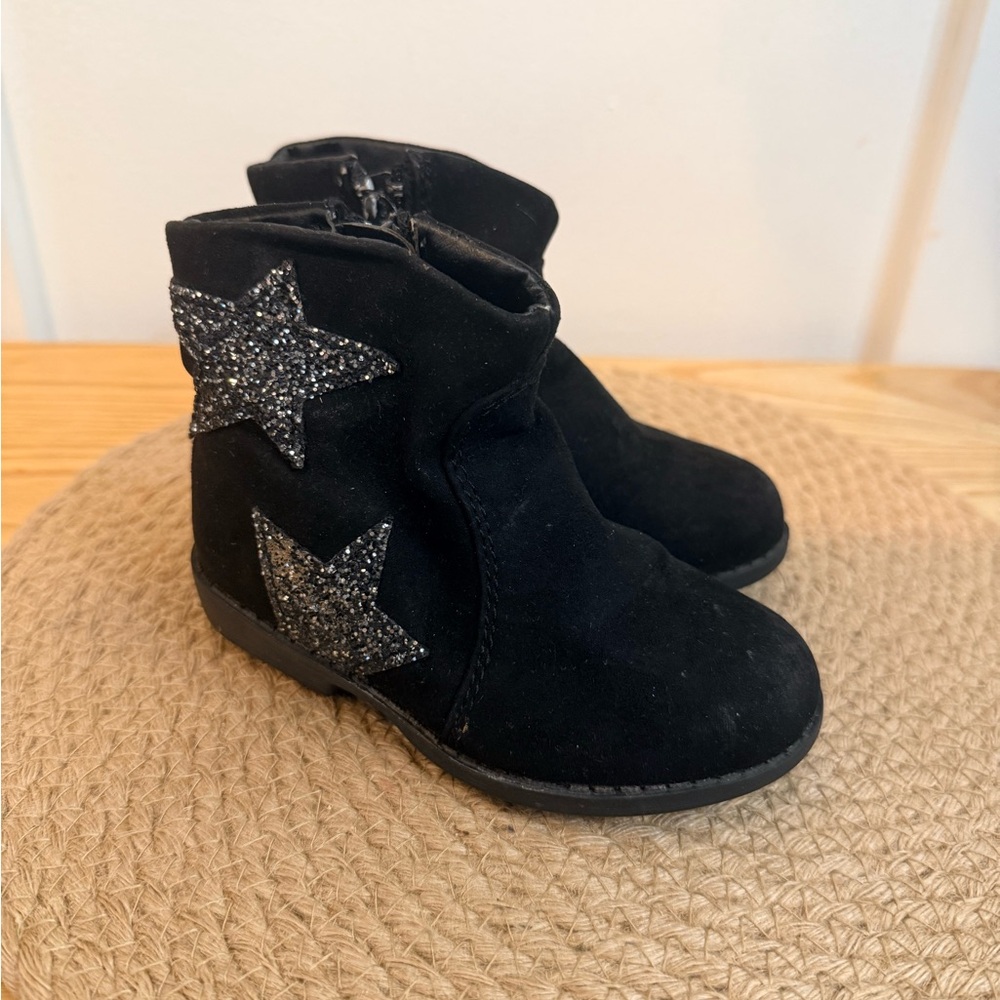 4/$25 • Mini MIA Glitter‎ Star Zip Suede Boots